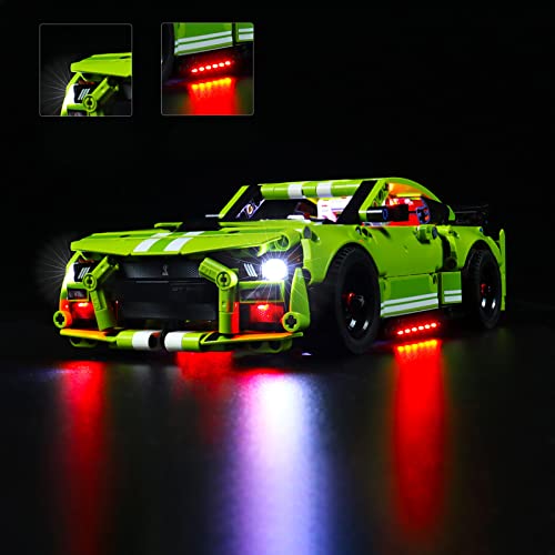 BSSW LED-Beleuchtungsset für Lego 42138 Ford Mustang Shelby GT500 Spielzeugauto - Keine Lego-Modelle