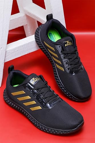 Image of ATHCO mens Kandy Running Shoes for Man Comfortable Men's Sports Shoes with Memory Foam Cushioned Insole Sports Shoes for Men Running Walking Lightweight Gym Shoe for Men Comfortable Stylish & Casual Walking Shoe for Man Anti Slip Gym Footwear