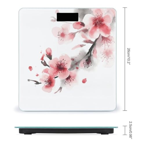 Báscula Digital de Baño con Diseño Floral y Pantalla LCD miniatura 2