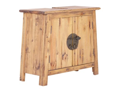 Woodkings® Waschbeckenunterschrank Rangun Massivholz Pinie Waschtischunterschrank massiv Badmöbel Badezimmer Badezimmerschrank Badschrank Bad Unterschrank