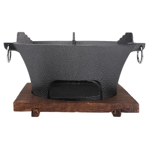 NUOBESTY Outdoor Barbecue Grill and Home Barbecue Grill Portable Iron Charcoal Stove Compact Design Black Camping for Garden Party