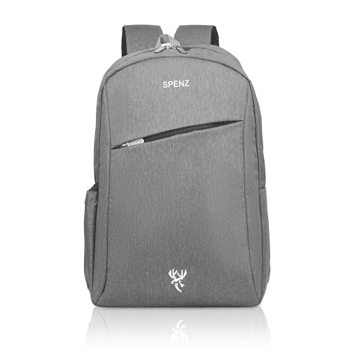 Image of SPENZ BAGS Laptop Backpack -Breathable Shoulder Straps, Mesh Side Pocket, Waterproof, Front Zipped Pocket, Padded Laptop Compartment, Backpacks