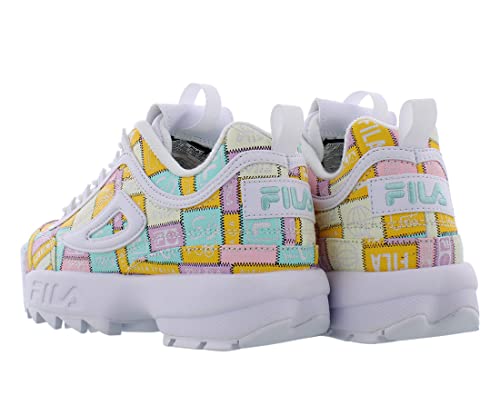 Fila Disruptor Ii Patchwork Girls Shoes Size 4, Color: Pink/Yellow-Pink2