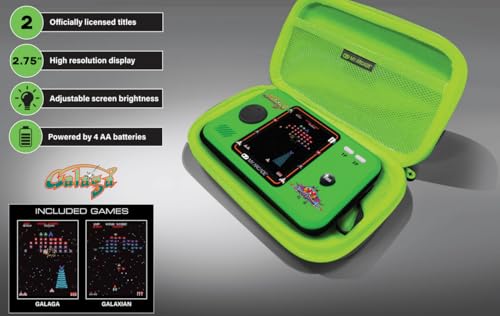 Image of My Arcade Galaga Pocket Player Bundle: Officially Licensed, Portable Gaming Console, Travel Case, Screen Protector Included