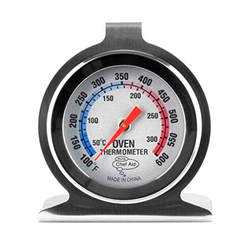 Chef Aid Edelstahl Backofen-Thermometer – Kompatibel mit Umluft-, Gas-, Elektro-, Pizzaöfen, Heißluftfritteusen und Herden – Leicht ablesbares Display – Ofenthermometer für präzises Kochen und Backen Chef Aid Edelstahl Backofen-Thermometer – Kompatibel mit Umluft-, Gas-, Elektro-, Pizzaöfen, Heißluftfritteusen und Herden – Leicht ablesbares Display – Ofenthermometer für präzises Kochen und Backen