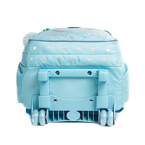 Mochila rodinha infantil, kit mochila escolar de costas e lancheira e Estojo Lápis amor