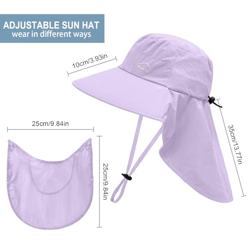 Image of Sun Hat for Men Women with Neck Flap,UPF 50+ UV Protection Fishing Hat