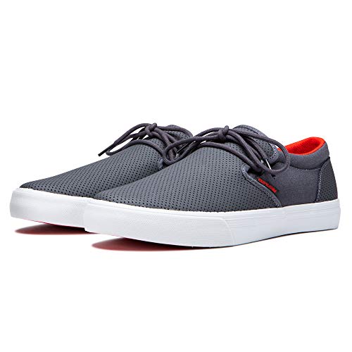 Supra Cuba, Chaussures de Skateboard Mixte Adulte, Gris (DK Grey-LT Grey-M 43), 44 EU