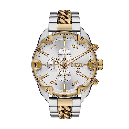 Diesel DZ4629 Stainless Steel Chronograph Men’s Watch Silver/Gold