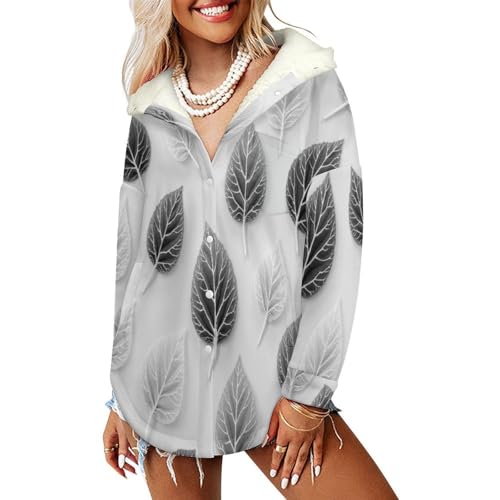 Manteau chaud à capuche style aquarelle en polaire pour vos balades d'hiver au grand air
