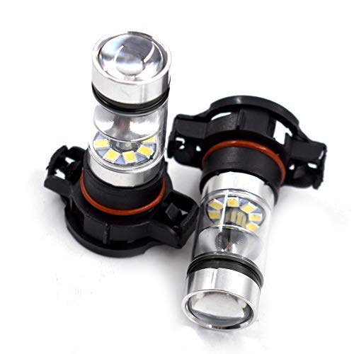 2X 5202 H16 PS24W High Power 100W 6000K Super White LED Fog DRL