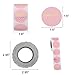 Yoption 1.5 Inch Round Handmade with Love Stickers Pink for Packaging, Cookie Bags, Small Shop Local Handmade, 500 Labels per Roll