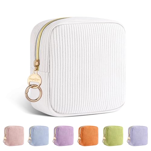 Image of Period Bag for Teen Girls, Corduroy Sanitary Napkin Storage Bag, Menstrual Pad Pouches Tampon Holder for Purse