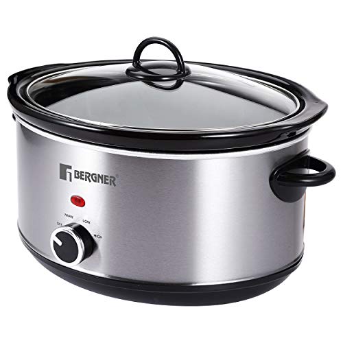 Bergner Elite Plastic body Slow Cooker 280W, 4.5 Liter, Grey Bergner Elite Plastic body Slow Cooker 280W, 4.5 Liter, Grey