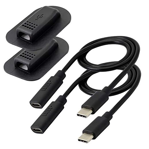 External Type C Male to Female Cable,Female Plug Head with Sheath,Suitable for Backpacks, Shoulder Bags,Boxes. (Type C)