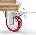 4 inch Plate Caster Wheels Set of 4 1800LB with Screw Safety Dual Locking and Polyurethane Foam No Noise Wheels,Heavy Duty - 450 Lbs Per Caster