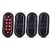 Meerkatt (Pack of 4) 6" Inch Oval Smoked Lens Red Side Marker LED High Brightness Surface Mount Flash Lights Grommet & Plug Clearance Lamp Lorry Trailer Van Camper SUV RV Truck 12v DC Waterproof UA12