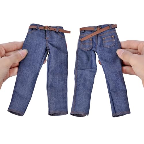 1/6 Ratio of Men's Clothing，Apron，Deep Blue Jeans