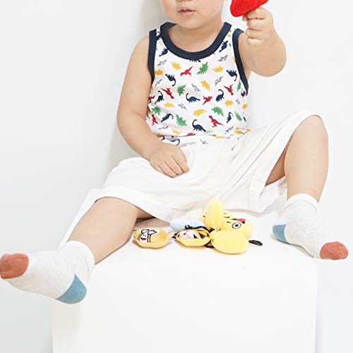 Evercute Baby Toddler Boys Tank Tops 4 Pack 100% Cotton Dianosaurs Sleeveless Shirts for Little Boys (4-5T) - Thumbnail 6