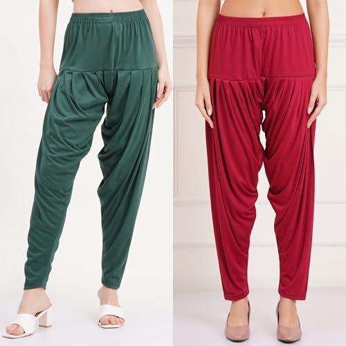 Image of Buy That Trendz Patiala Salwar for Women Relaxed Fit Viscose Patiyala Salwar Harem Bottom Pants