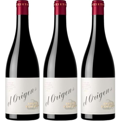 El Origen Prieto Pariente, vino tinto español con cuerpo y sabor intenso, ideal para maridar carnes y platos tradicionales. Sirve entre 14º y 16ºC para mejor disfrute.| 3 botellas