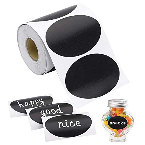 Blue-Yan Chalkboard Labels - 120 Reusable Chalkboard Stickers with White Chalk Marker for Labeling Mason Jars, Parties, Craft Rooms, Weddings and Organize Your Home & Kitchen