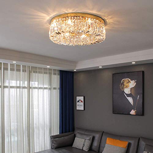 Lustre en cristal CLSDRZC pour remplacer un éclairage terne par un plafonnier chic de 60cm