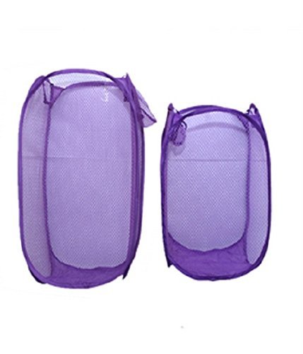 Kuber Industries Mesh Laundry Basket 2 Pcs Set (Big+Small)