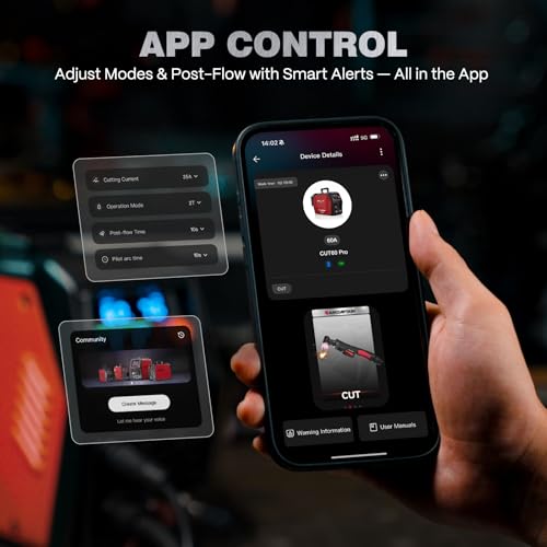 Image of ARCCAPTAIN iControl CUT60 Pro Plasma Cutter, [APP Control] 60Amp Pilot Arc 120 /240V Plasma Cutter Machine, Cuts 15 /16 inch Max, Supports Rust Removal & Expanded Metal, LED Display, 2T /4T, PA /PT, MCU 3.0