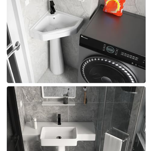 Lavabo compact à poser au sol pour balcon et petits coins - 3