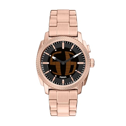 Fossil Mens Machine Big Tic Rose Gold-Tone Stainless Steel Watch (Model: FS6158)