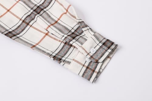 Image of SANGTREE Women and Girls Long Sleeve Flannel Casual Button Down Plaid Shirt