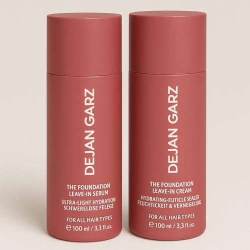 Dejan Garz Leave-In Serum The Foundation (100 ml) + Leave-In Cream The Foundation (100 ml) + Pegatinas PurLife
