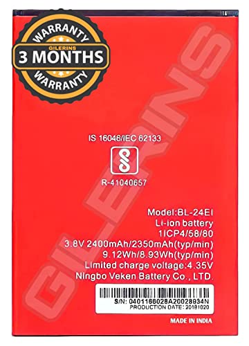 Image of THE BATTERY STORE Orignal Battery 24EI for Itel A40 / A41 / A41+ / A41 Plus / A44 / A44 Pro / iT1508 / IT-1508 / 24Ei / BL-24EI / BL24EI Battery with 3 Months Warranty (for 24EI)