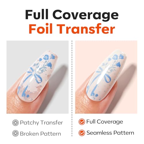 Image of modelones Nail Foil Glue, 15ml Foil Transfer Clear X Gel Polish Strong Adhesive for Tips Press Ons Decals Stickers Nail Art LED Cured Soak Off DIY Salon Manicure Gift