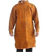 Senvitate Welding Apron with Sleeve, Flame Resistant Welding Jacket for Men, Heavy Duty Weld Coat...