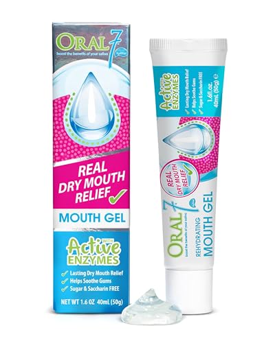 Oral7 Dry Mouth Gel (40ml) Lasting Moisture & pH7 Balance | Fluoride Free with Aloe Vera | Enzyme-Based Oral Gel to Relieve Dryness Sore Gums & Swallowing Discomfort | Gentle Formula for Daily Use