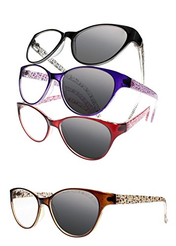 Retro Style 3 Colors Designer Cat Eye Transition Photochromic Reading Glasses Sunglasses