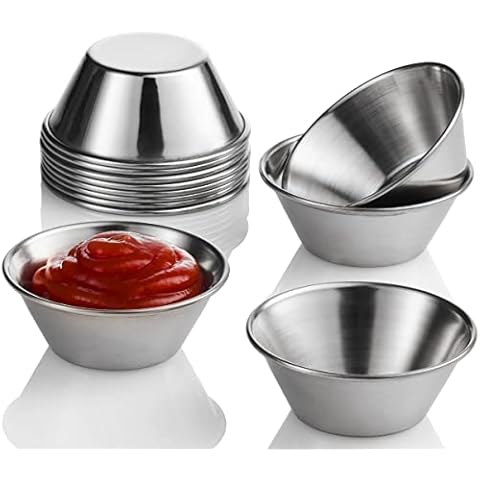 Small Stainless Steel Sauce Cups Cover
