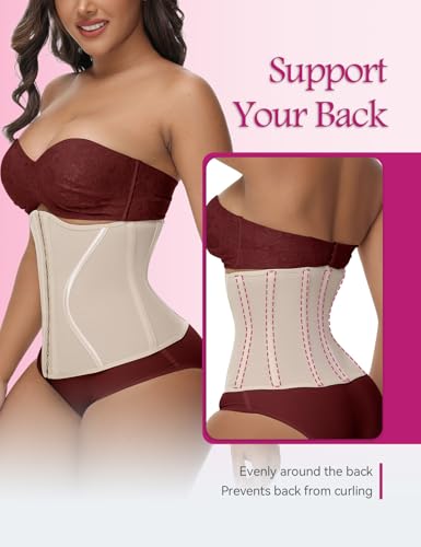 Image of SHAPSHE Short Torso Waist Trainer for Women Corset Hourglass Body Shaper