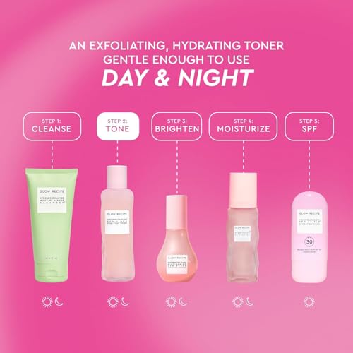 Image of Glow Recipe Limited Edition Pride PHA + BHA Face Toner - Skin Care Toner, Pore Minimizer & Gentle Face Exfoliant - Soothing, Tightening & Hydrating Toner with Hyaluronic Acid & Watermelon (150ml)
