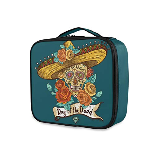 iRoad - Bolsa de maquillaje personalizable, diseño de calavera de azúcar mexicana,...