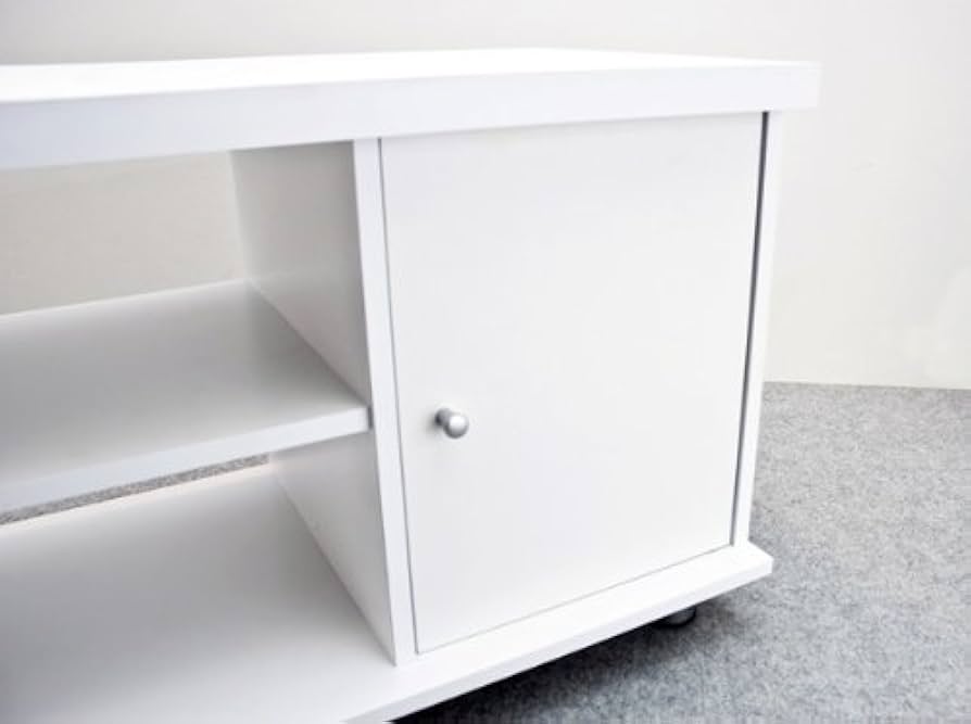 Amazon.co.jp: 【お値打ち価格なローボード】TVボード 扉付 ホワイト