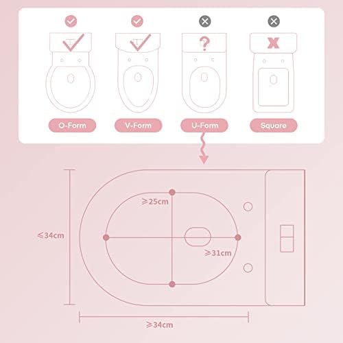 Foldable Toddler Toilet Seat, Toddler Training Seat Ladder, 38 - 42 cm Height Adjustable Children's Toilet Seat with Non-Slip Stairs, Sturdy Wide Pedals and Soft PU Cushion, Pink