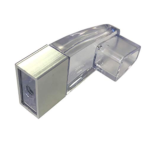 Gordon Glass Clear Acrylic Towel Bar Brackets With Bright Chrome Sleeve - Set Of Two Brackets (Towel Bar Not Included) #TOP4