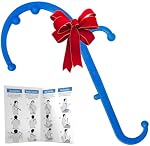 LiBa Back, Neck and Foot Massager for Trigger Point Massager Tool and Self Massage Hook Cane Therapy, Back Scratcher, Blue— Gift for Men and Women, White Elephant Gifts, Stocking Stuffers