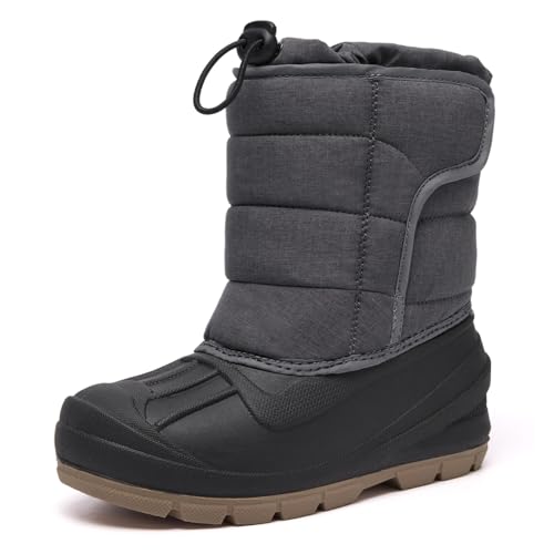 MORENDL Toddler Snow Boots Boys Girls Waterproof Insulated Winter Boots Kids Warm Fur Shoes