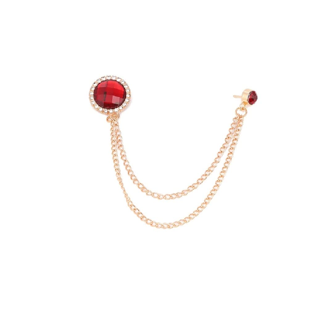 Runde Brosche Legierung Quaste Kette Anstecknadel Anzug Abzeichen Schmuck Broschen Damen Herren Accessoires