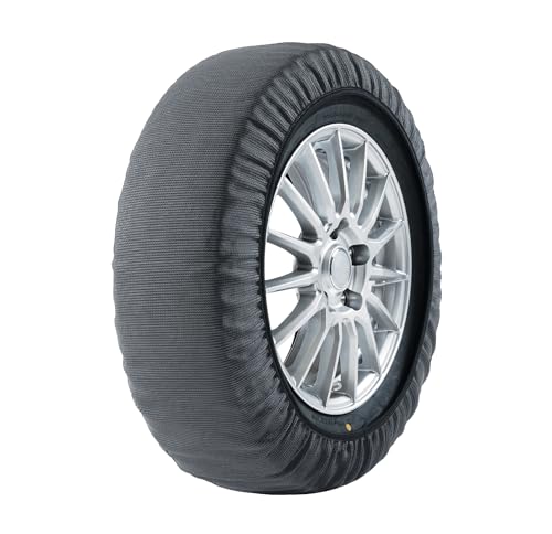 Veriga N9 CAR SOCK ONE Textilschneeketten Anfahrhilfe Satz (1 Paar= 2 Stück) Zugelassen nach EN 16662-1 für die EU Schnellmontage für Auto, Sportwagen, SUV, Elektrofahrzeuge