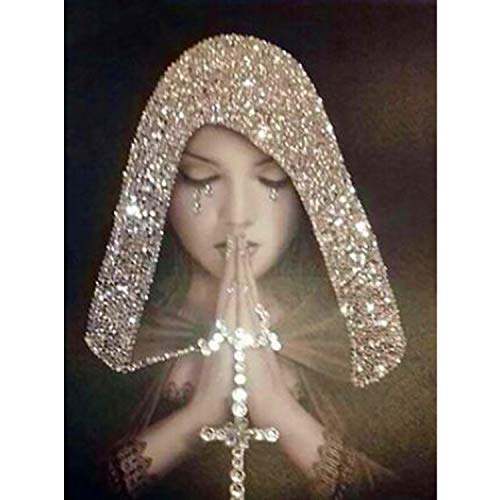 DIY 5D Diamond Painting Kit, Round Full Drill Acrylic Embroidery Cross Stitch Arts Craft Canvas Supply for Home Wall Decor Adults and Kids